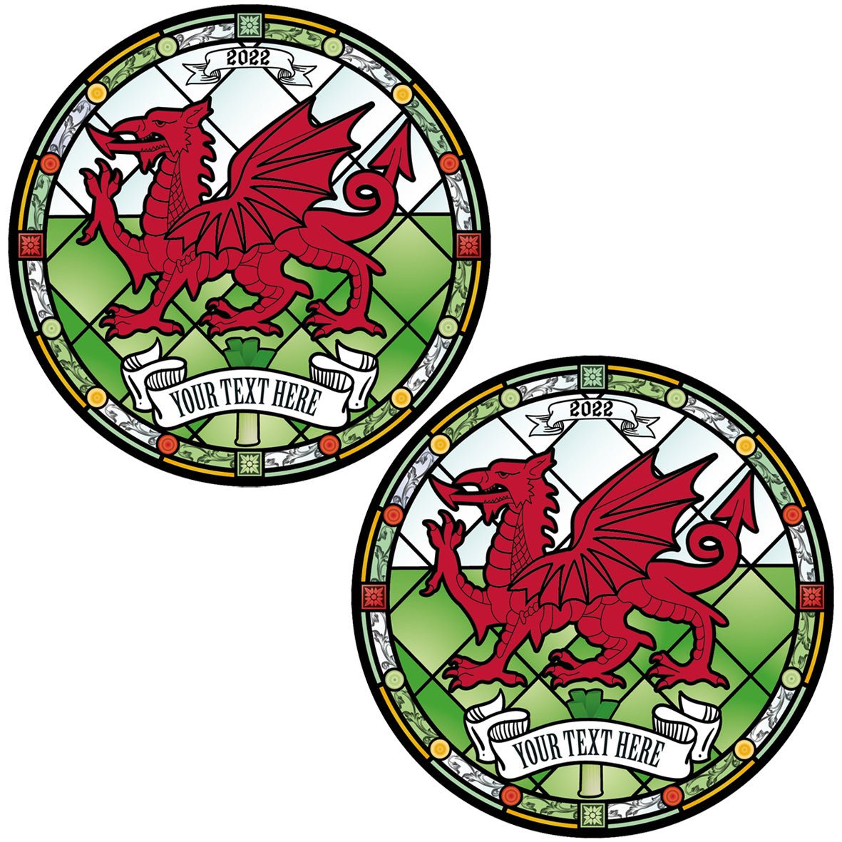 Welsh Window Vinyl  | Stained Glass | Custom window decals