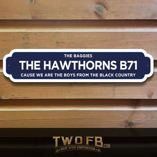 West Bromwich Albion  | Hawthorns Road Sign | Vintage Road Sign