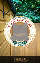 Load image into Gallery viewer, Your Cat on a Bar Sign Custom Signs from Twofb.com Traditional Pub signs
