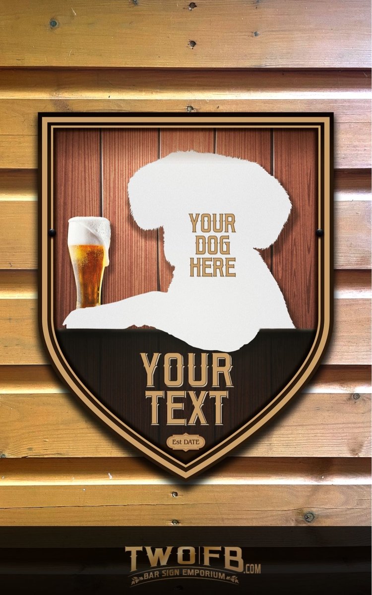 Your dog on a Dog House Bar Sign Custom Signs from Twofb.com Pub Sign.com