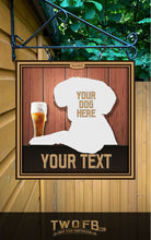 Load image into Gallery viewer, Your dog on a Dog House Bar Sign Custom Signs from Twofb.com Dog Pub Signs
