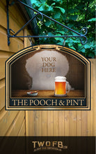 Load image into Gallery viewer, Your dog on a Pooch &amp; Pint Bar Sign Custom Signs from Twofb.com Pub Signage
