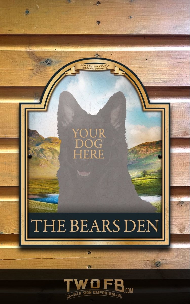 Your Dog on The Bears Den Bar Sign Custom Signs from Twofb.com Bar Signs UK