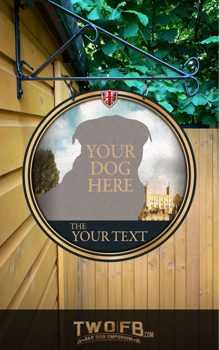 Your Dog on the Old Bull Bar Sign Custom Signs from Twofb.com Pub Signs