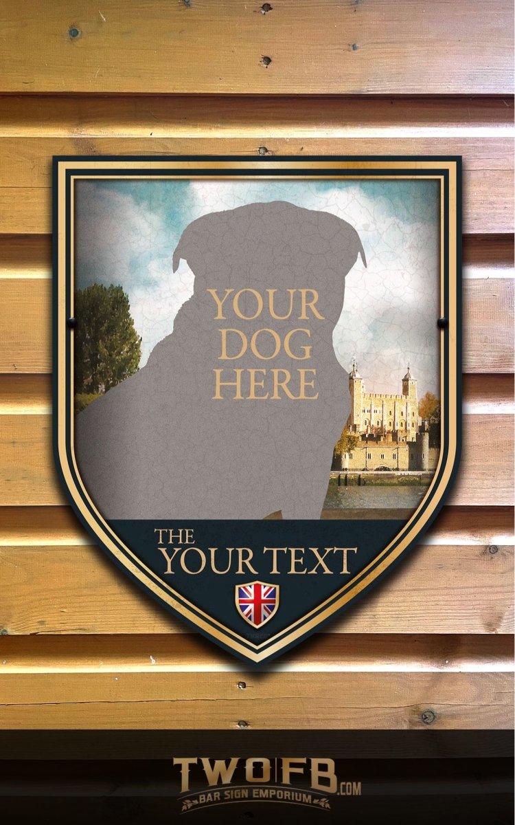 Your Dog on the Old Bull Bar Sign Custom Signs from Twofb.com Sign Bar